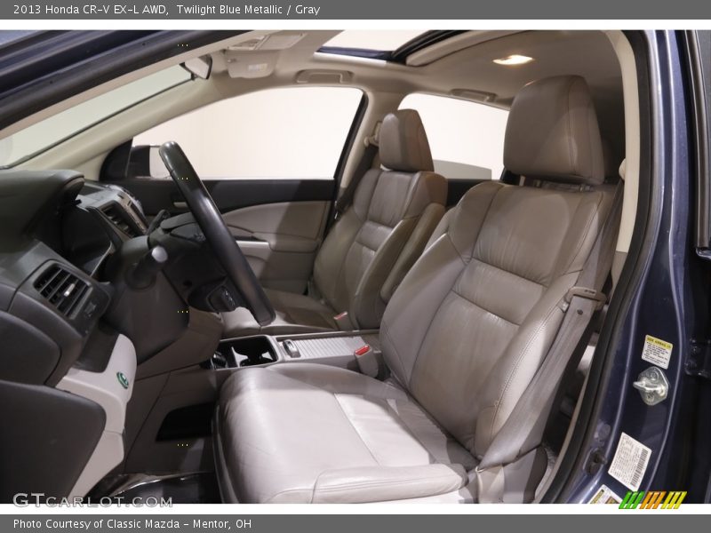 Twilight Blue Metallic / Gray 2013 Honda CR-V EX-L AWD