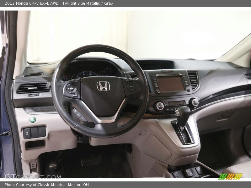Twilight Blue Metallic / Gray 2013 Honda CR-V EX-L AWD