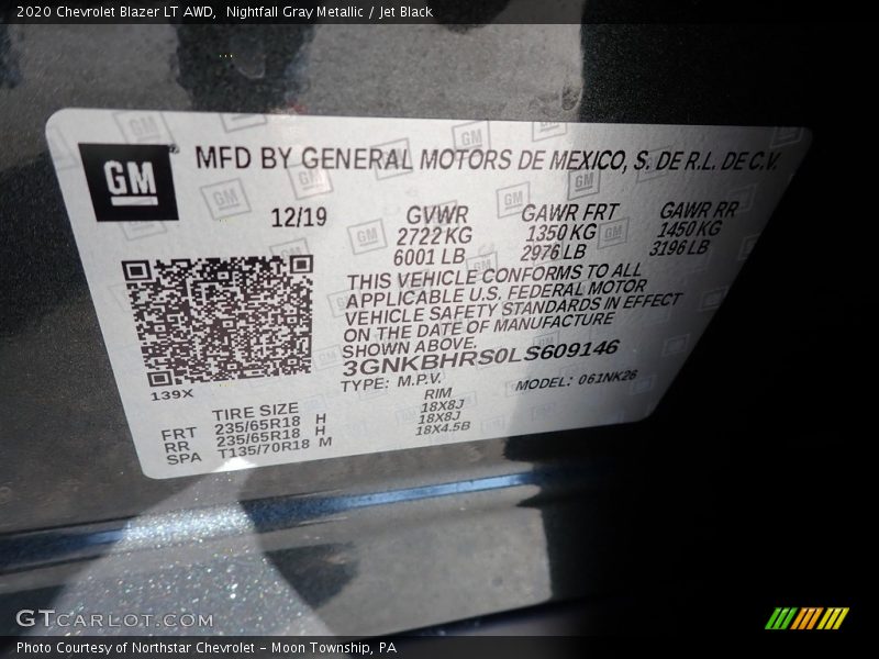 Nightfall Gray Metallic / Jet Black 2020 Chevrolet Blazer LT AWD