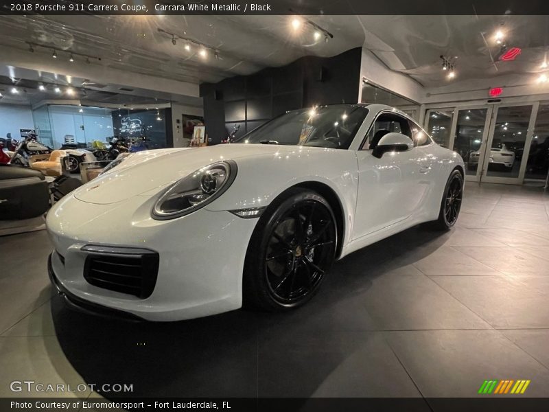 Carrara White Metallic / Black 2018 Porsche 911 Carrera Coupe