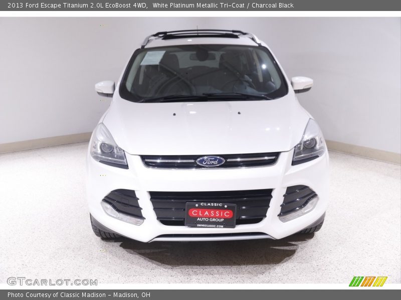 White Platinum Metallic Tri-Coat / Charcoal Black 2013 Ford Escape Titanium 2.0L EcoBoost 4WD