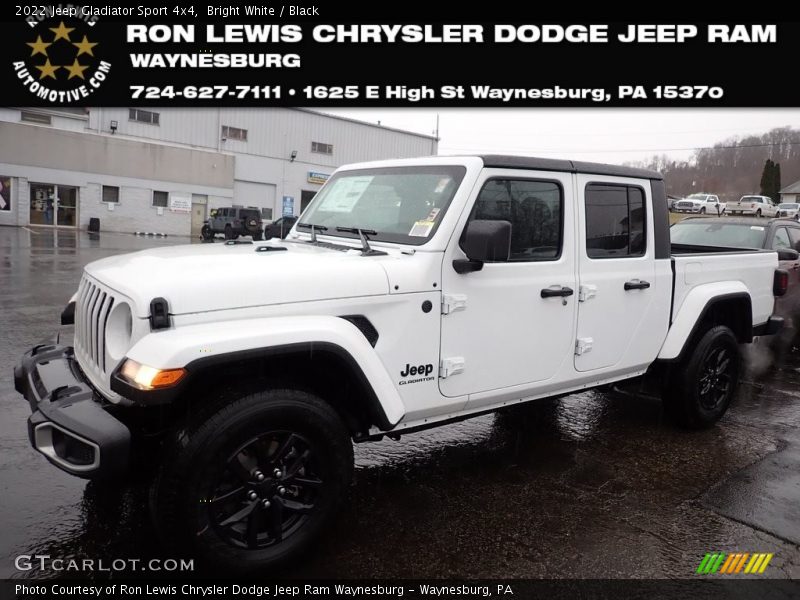 Bright White / Black 2022 Jeep Gladiator Sport 4x4