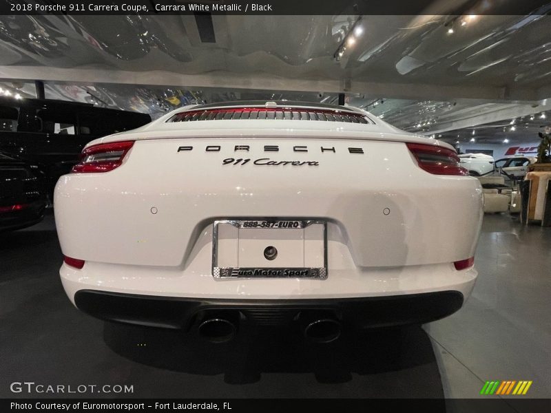 Carrara White Metallic / Black 2018 Porsche 911 Carrera Coupe