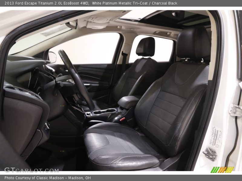 White Platinum Metallic Tri-Coat / Charcoal Black 2013 Ford Escape Titanium 2.0L EcoBoost 4WD