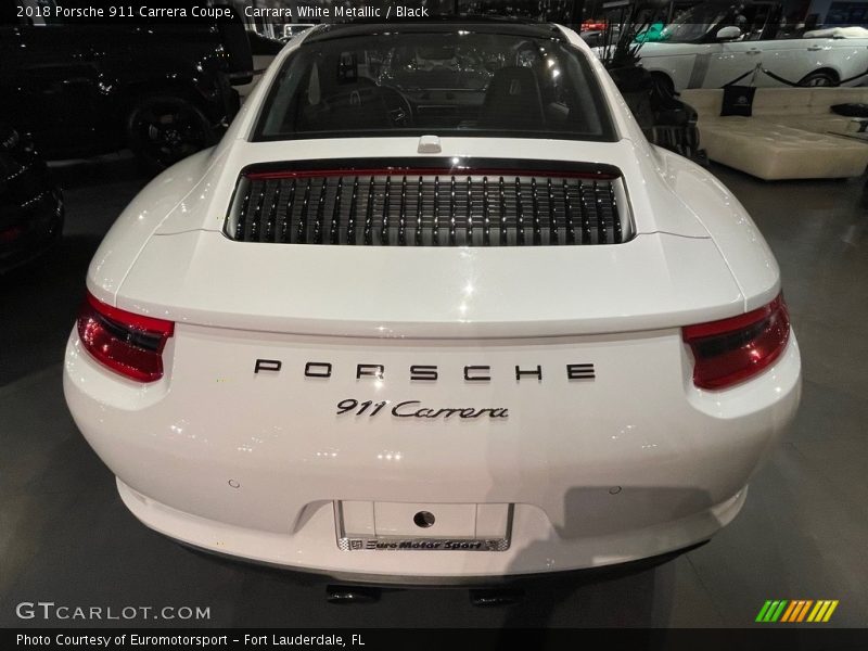 Carrara White Metallic / Black 2018 Porsche 911 Carrera Coupe