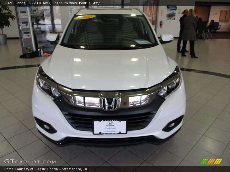 Platinum White Pearl / Gray 2020 Honda HR-V EX AWD