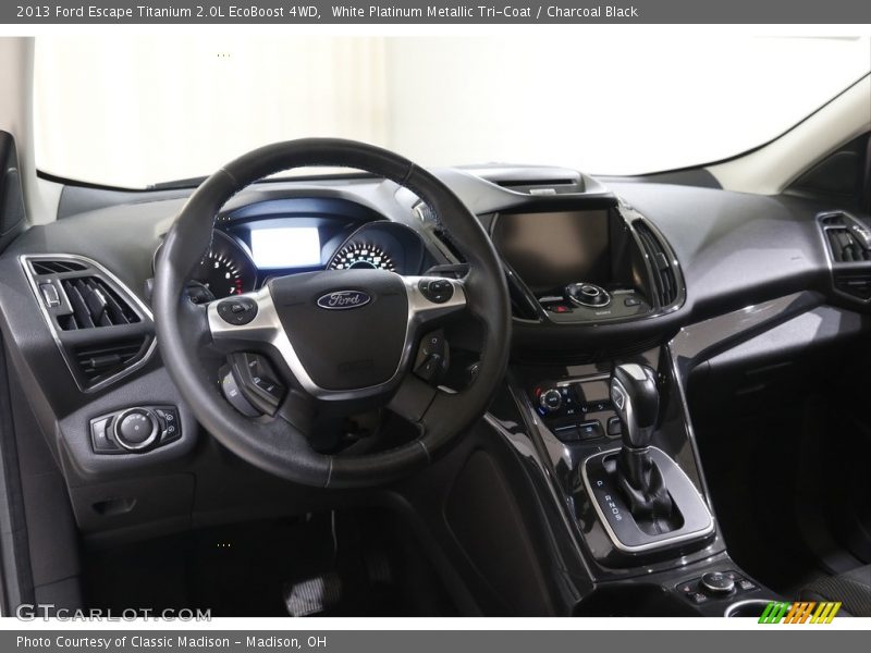White Platinum Metallic Tri-Coat / Charcoal Black 2013 Ford Escape Titanium 2.0L EcoBoost 4WD