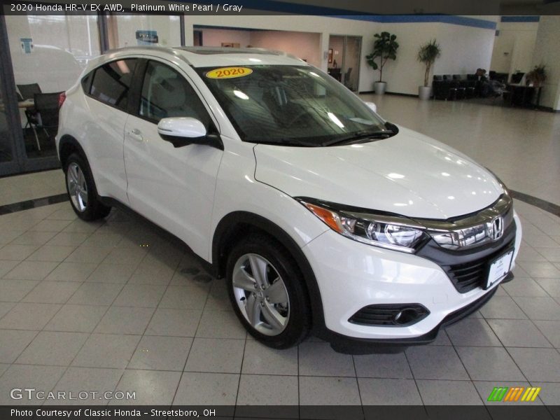 Platinum White Pearl / Gray 2020 Honda HR-V EX AWD