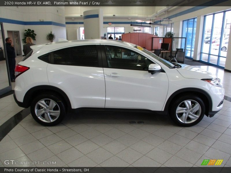 Platinum White Pearl / Gray 2020 Honda HR-V EX AWD