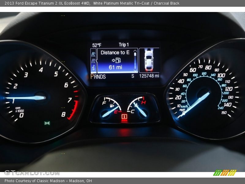 White Platinum Metallic Tri-Coat / Charcoal Black 2013 Ford Escape Titanium 2.0L EcoBoost 4WD