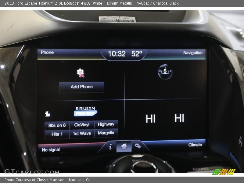 White Platinum Metallic Tri-Coat / Charcoal Black 2013 Ford Escape Titanium 2.0L EcoBoost 4WD