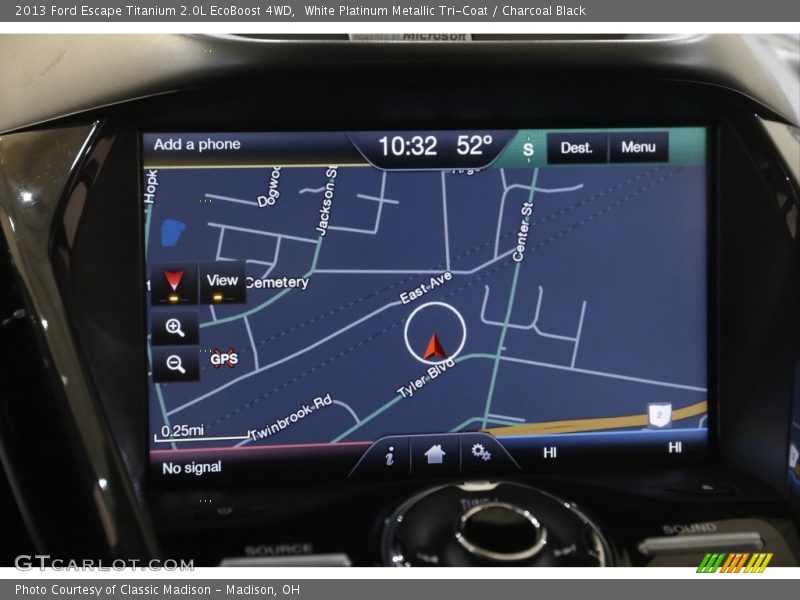 White Platinum Metallic Tri-Coat / Charcoal Black 2013 Ford Escape Titanium 2.0L EcoBoost 4WD