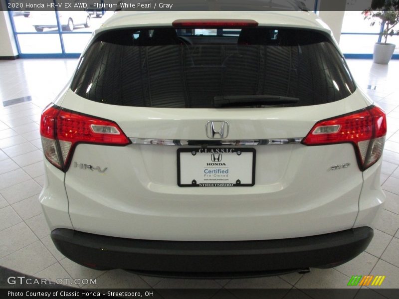 Platinum White Pearl / Gray 2020 Honda HR-V EX AWD