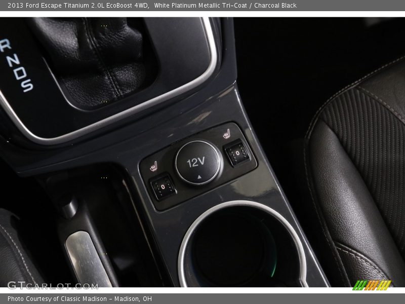 White Platinum Metallic Tri-Coat / Charcoal Black 2013 Ford Escape Titanium 2.0L EcoBoost 4WD