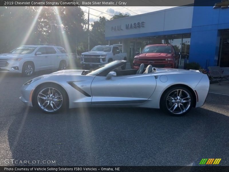 Blade Silver Metallic / Gray 2019 Chevrolet Corvette Stingray Convertible