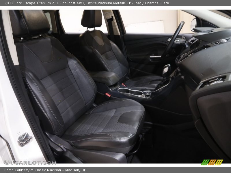 White Platinum Metallic Tri-Coat / Charcoal Black 2013 Ford Escape Titanium 2.0L EcoBoost 4WD