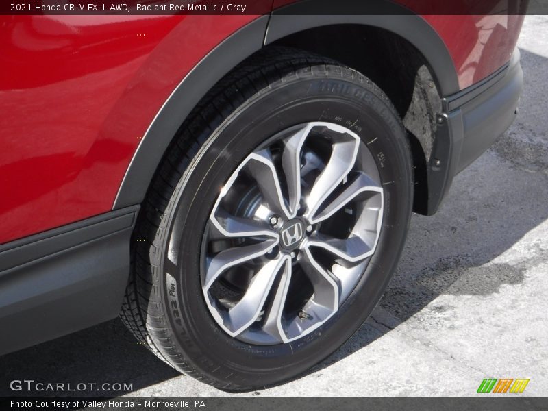 Radiant Red Metallic / Gray 2021 Honda CR-V EX-L AWD