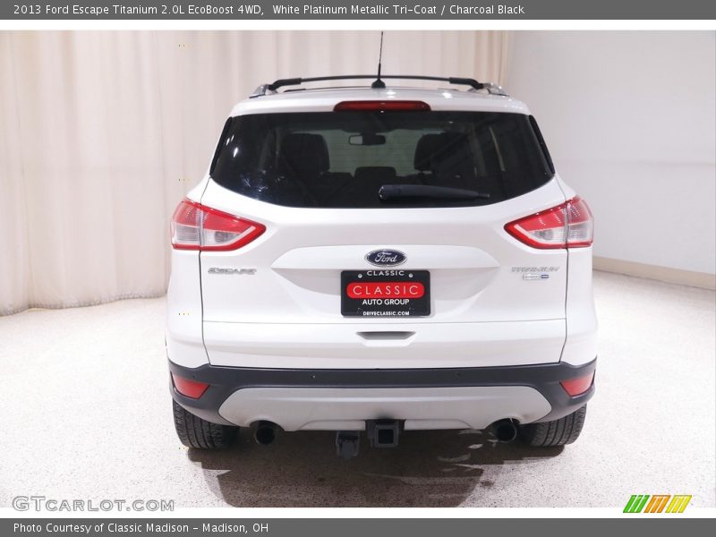 White Platinum Metallic Tri-Coat / Charcoal Black 2013 Ford Escape Titanium 2.0L EcoBoost 4WD
