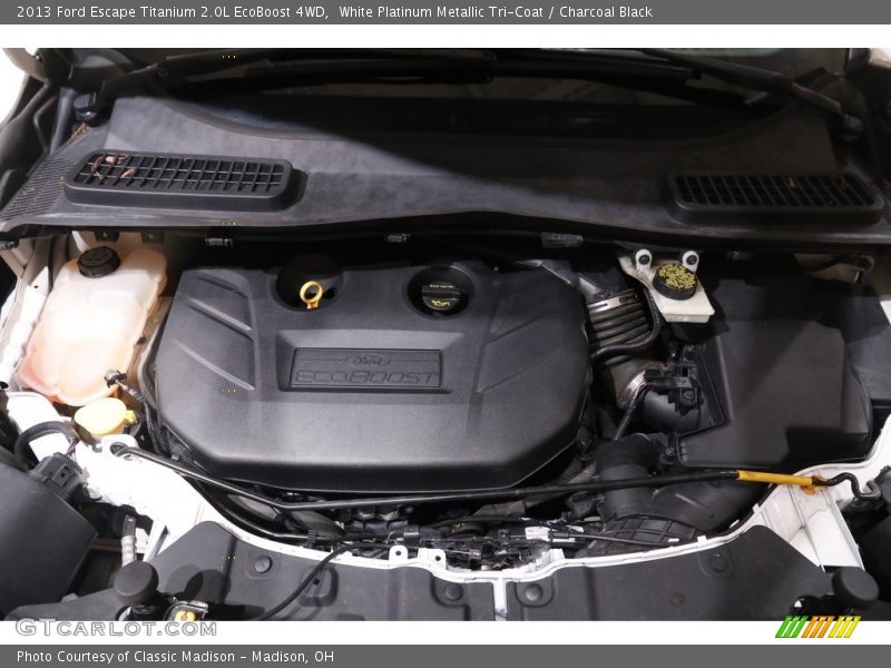 White Platinum Metallic Tri-Coat / Charcoal Black 2013 Ford Escape Titanium 2.0L EcoBoost 4WD
