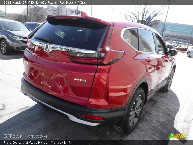 Radiant Red Metallic / Gray 2021 Honda CR-V EX-L AWD