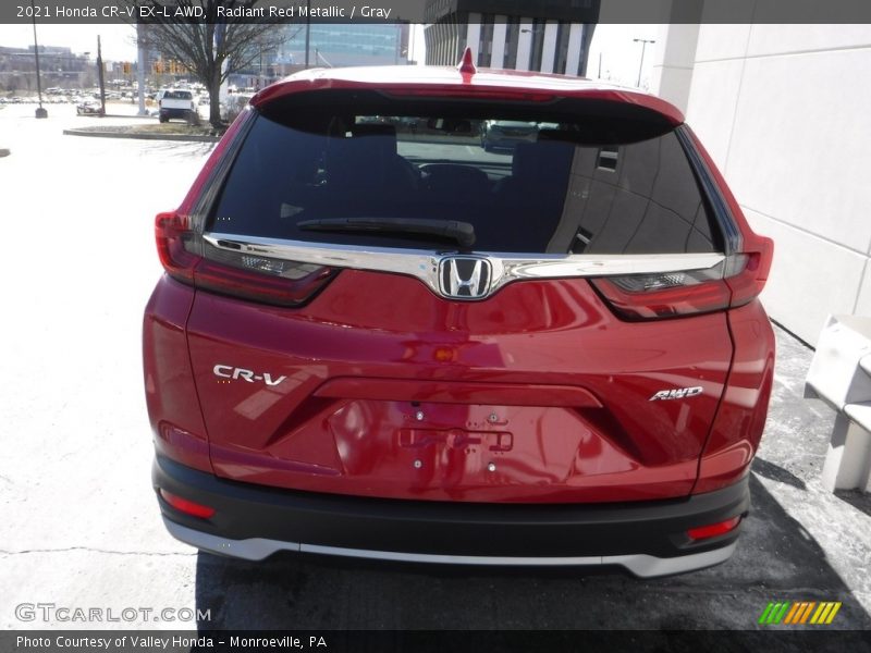 Radiant Red Metallic / Gray 2021 Honda CR-V EX-L AWD