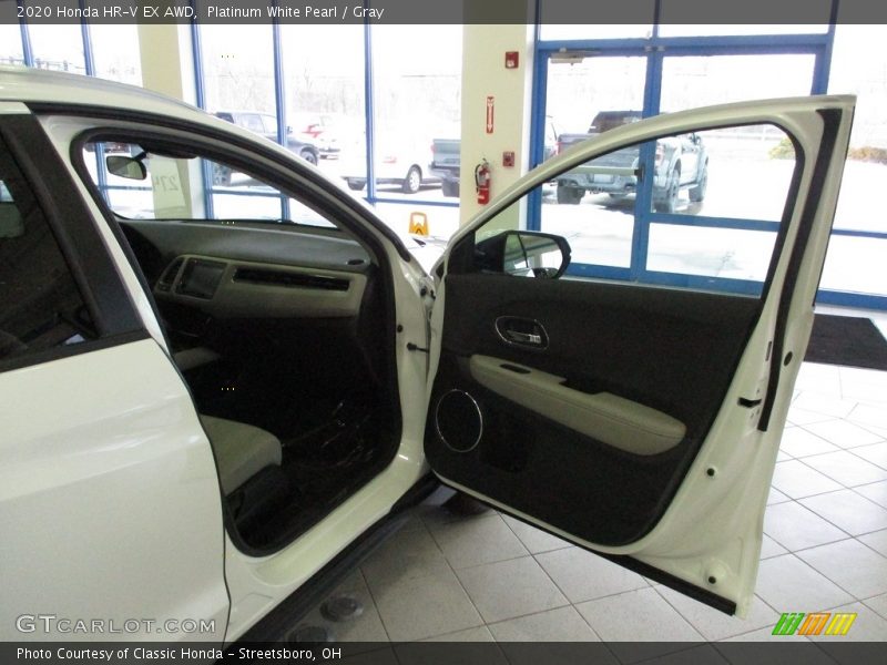 Platinum White Pearl / Gray 2020 Honda HR-V EX AWD