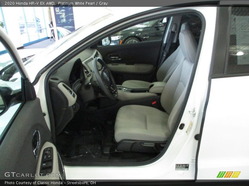 Platinum White Pearl / Gray 2020 Honda HR-V EX AWD
