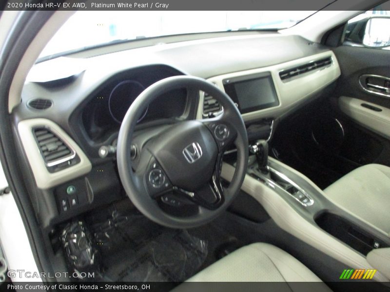 Platinum White Pearl / Gray 2020 Honda HR-V EX AWD