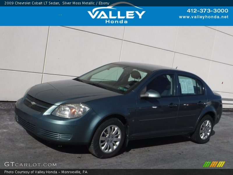 Silver Moss Metallic / Ebony 2009 Chevrolet Cobalt LT Sedan