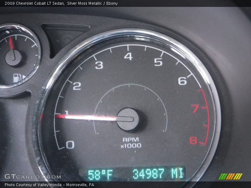 Silver Moss Metallic / Ebony 2009 Chevrolet Cobalt LT Sedan