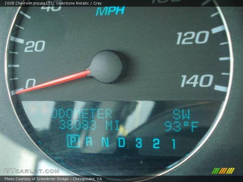 Silverstone Metallic / Gray 2008 Chevrolet Impala LTZ