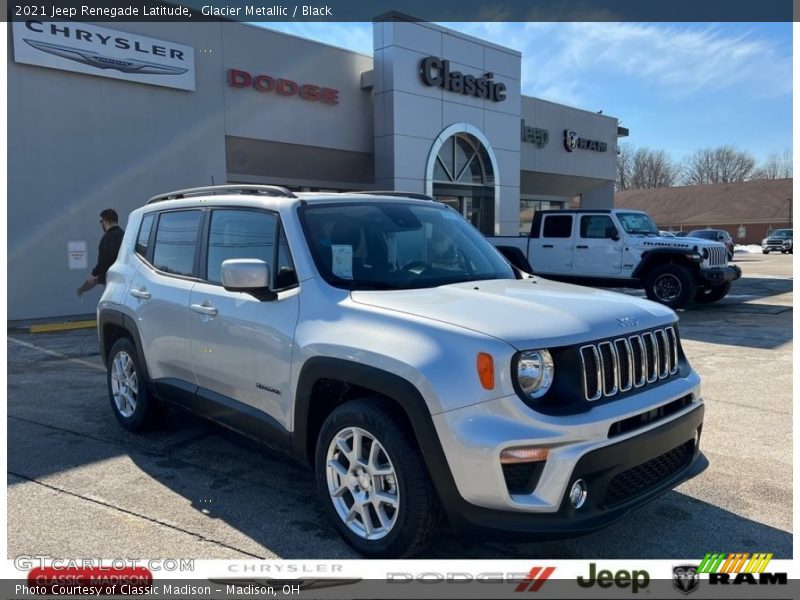 Glacier Metallic / Black 2021 Jeep Renegade Latitude