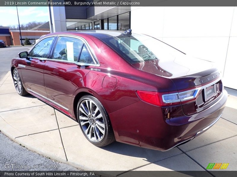 Burgundy Velvet Metallic / Cappuccino 2019 Lincoln Continental Reserve AWD