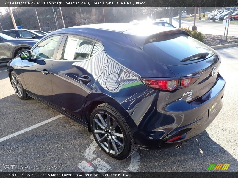 Deep Crystal Blue Mica / Black 2019 Mazda MAZDA3 Hatchback Preferred AWD