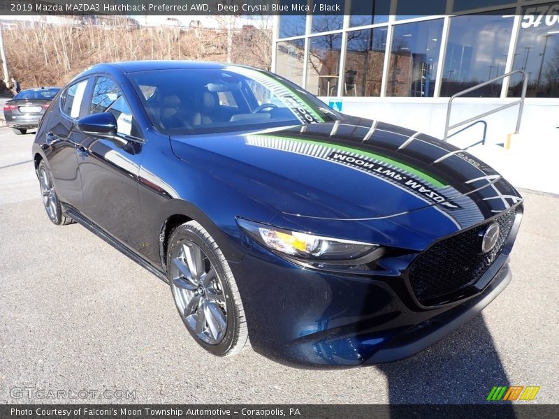 Deep Crystal Blue Mica / Black 2019 Mazda MAZDA3 Hatchback Preferred AWD