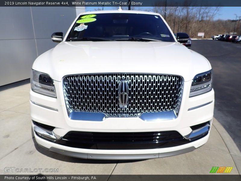 White Platinum Metallic Tri-Coat / Ebony 2019 Lincoln Navigator Reserve 4x4