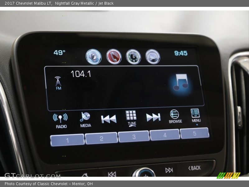 Nightfall Gray Metallic / Jet Black 2017 Chevrolet Malibu LT