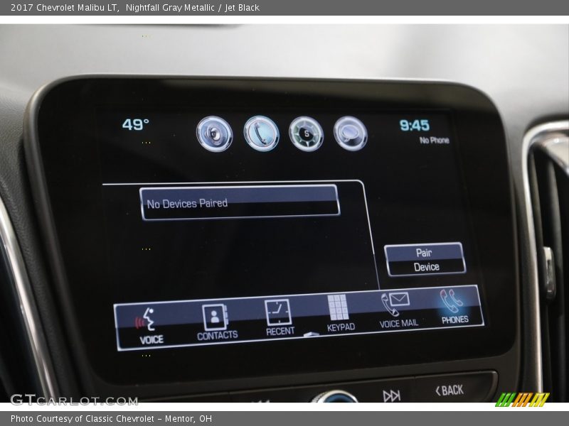 Nightfall Gray Metallic / Jet Black 2017 Chevrolet Malibu LT