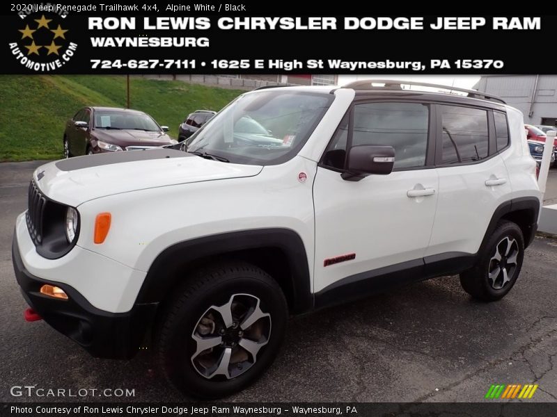 Alpine White / Black 2020 Jeep Renegade Trailhawk 4x4
