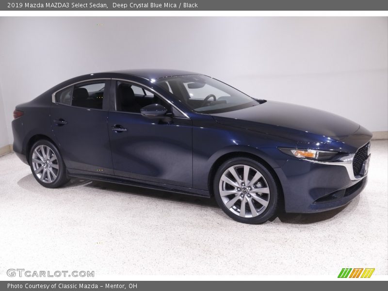 Deep Crystal Blue Mica / Black 2019 Mazda MAZDA3 Select Sedan