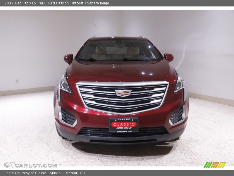 Red Passion Tintcoat / Sahara Beige 2017 Cadillac XT5 FWD