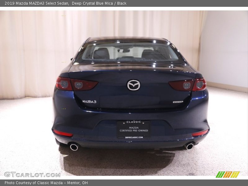 Deep Crystal Blue Mica / Black 2019 Mazda MAZDA3 Select Sedan