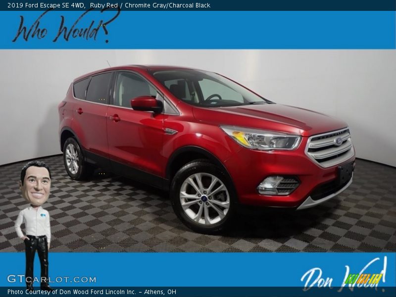 Ruby Red / Chromite Gray/Charcoal Black 2019 Ford Escape SE 4WD