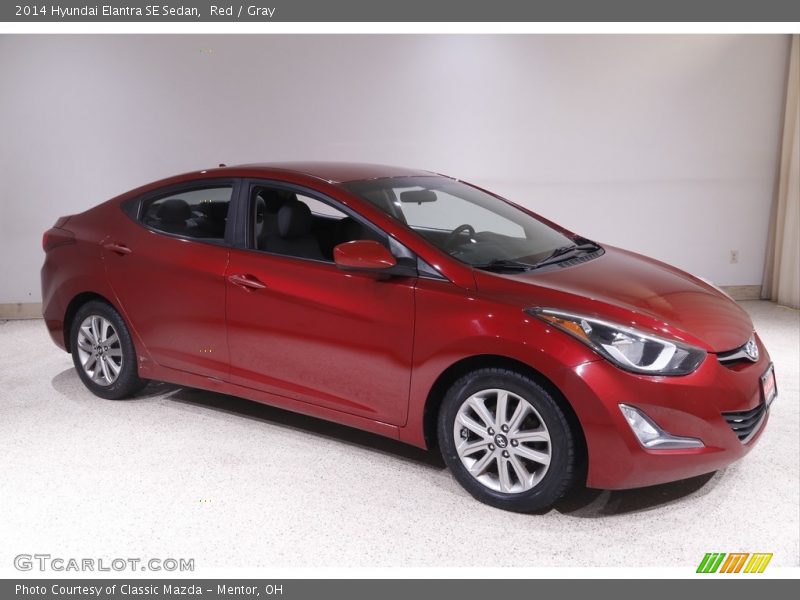 Red / Gray 2014 Hyundai Elantra SE Sedan