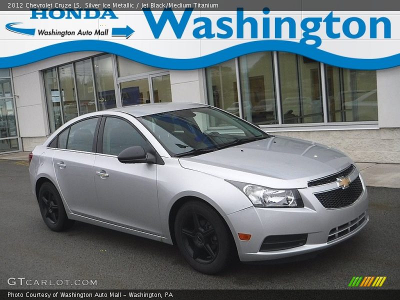 Silver Ice Metallic / Jet Black/Medium Titanium 2012 Chevrolet Cruze LS
