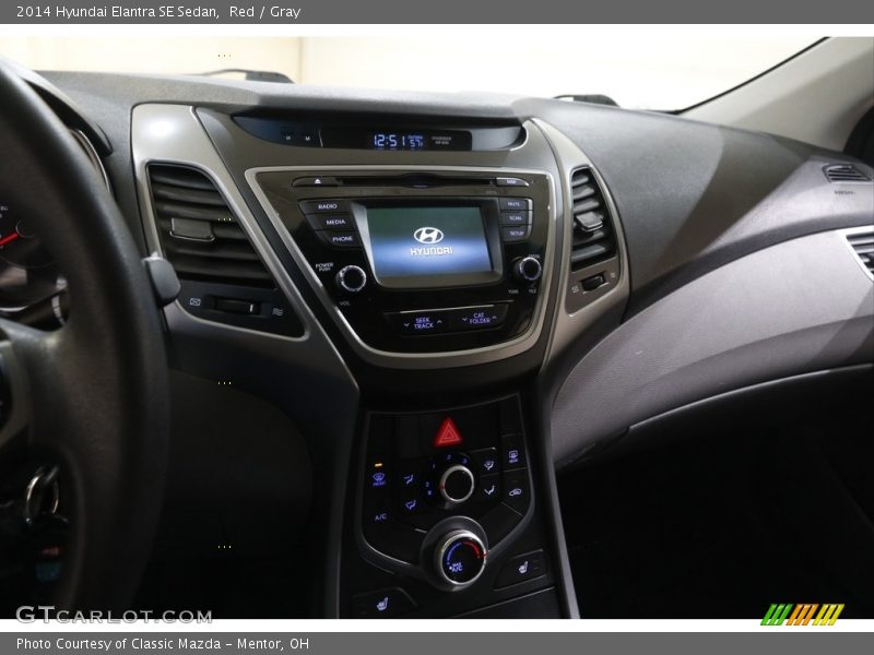 Red / Gray 2014 Hyundai Elantra SE Sedan