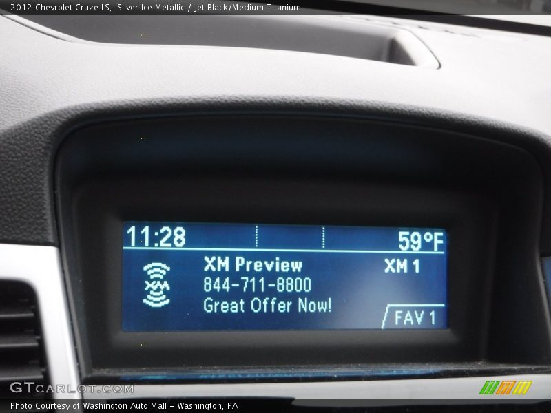 Silver Ice Metallic / Jet Black/Medium Titanium 2012 Chevrolet Cruze LS
