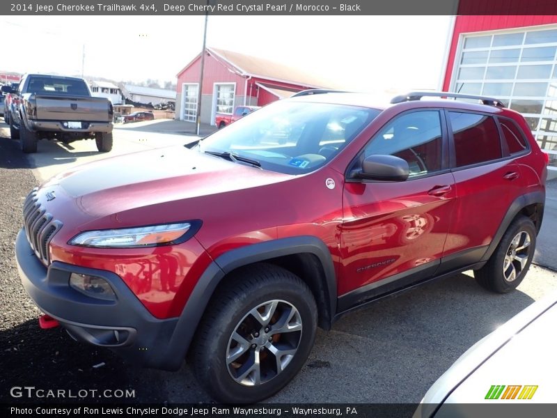 Deep Cherry Red Crystal Pearl / Morocco - Black 2014 Jeep Cherokee Trailhawk 4x4