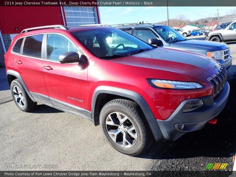 Deep Cherry Red Crystal Pearl / Morocco - Black 2014 Jeep Cherokee Trailhawk 4x4