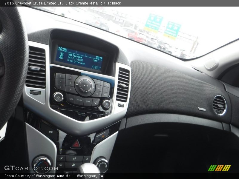 Black Granite Metallic / Jet Black 2016 Chevrolet Cruze Limited LT